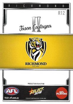 2018 Select AFL Club Team Sets - Richmond Tigers #R12 Jason Castagna Back